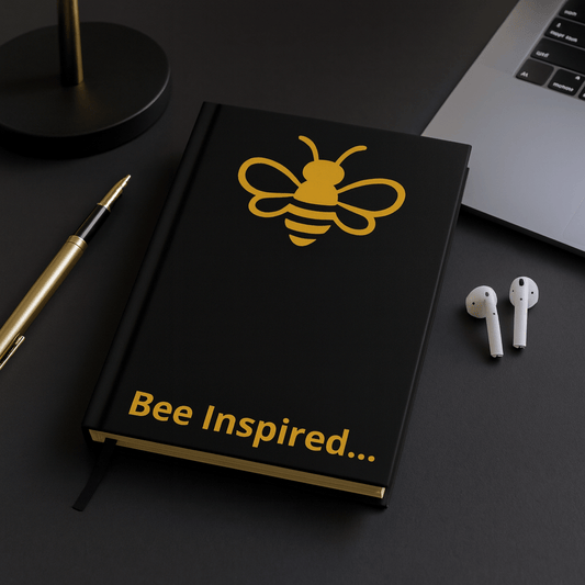 MHA Bee Inspired Hardcover (Black) Journal – branded streetwear item