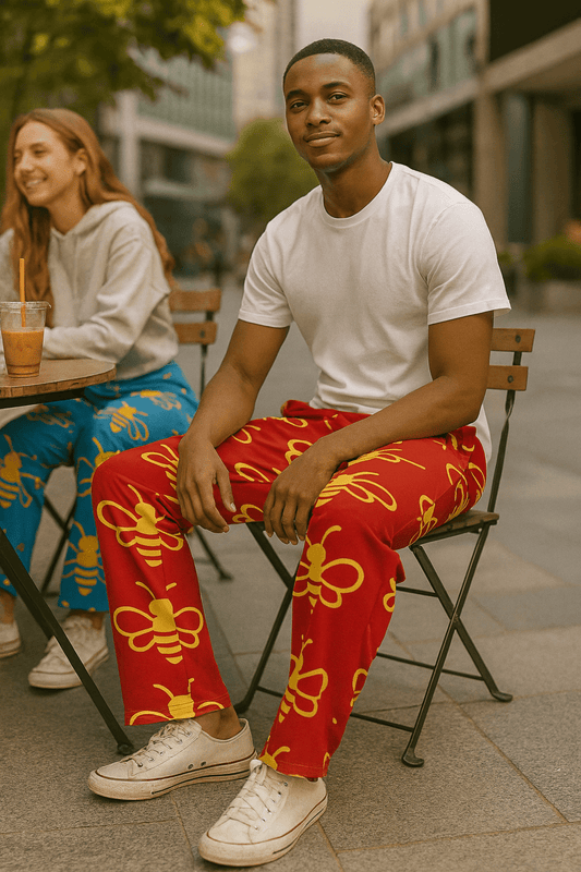 MHA Bee Inspired Wide-Leg (Red) Loungewear – branded streetwear item