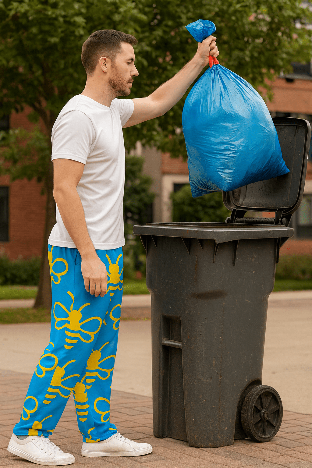 MHA Bee Inspired Wide-Leg (Aqua-Blue) Loungewear – branded streetwear item