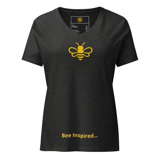 MHA Bee Inspired Women's V-Neck T-shirt – branded streetwear item