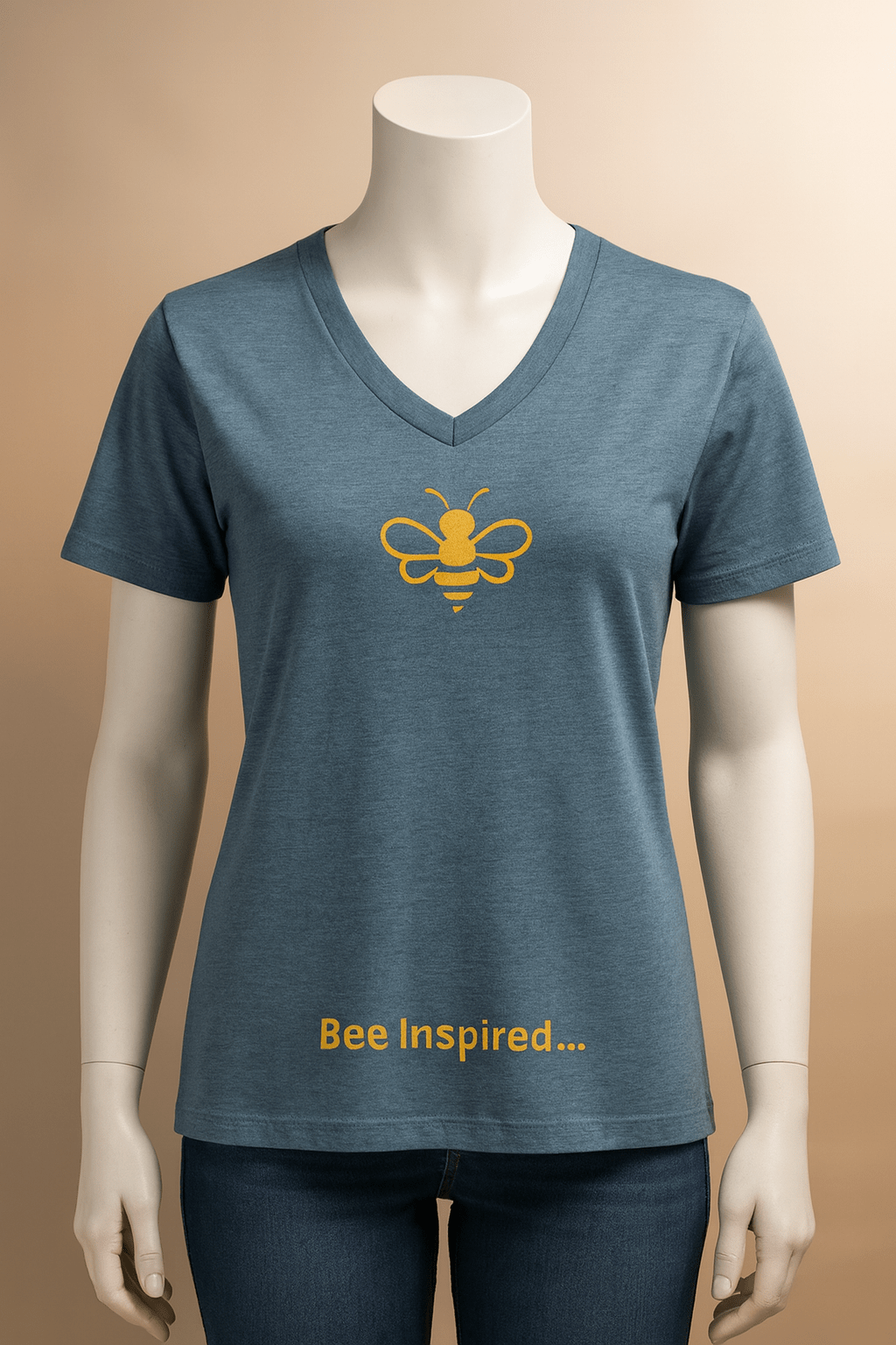MHA Bee Inspired Women's V-Neck T-shirt – branded streetwear item