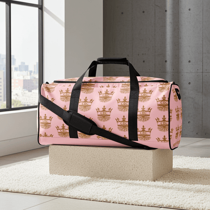 CBC Luxury Duffle Bag – Pink Crown Edition lifestyle product image featuring CBC design and brand styling.