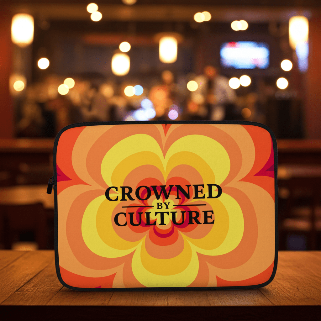 CBC Laptop Sleeve – Culture Burst Edition lifestyle product image featuring CBC design and brand styling. 