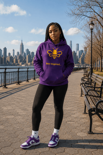 MHA Bee Inspired Hoodie featuring the signature Honey Bee design in a premium lifestyle look.