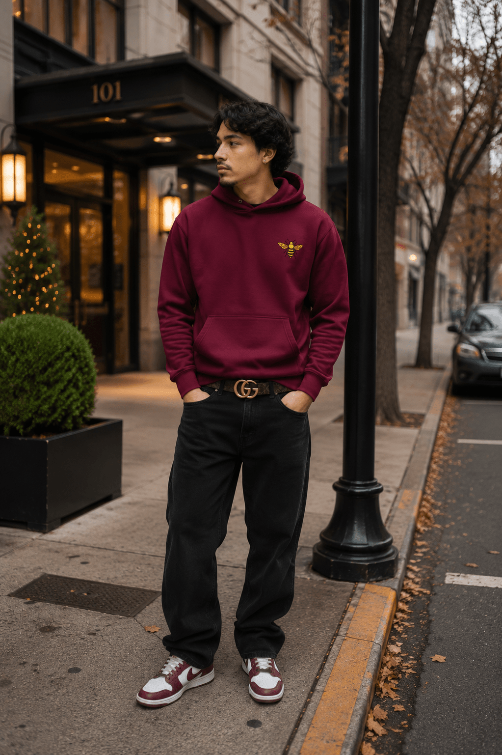 MHA Bee Classic Hoodie – Signature Edition lifestyle product image featuring MHA design and brand styling. 