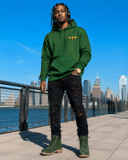 MHA Bee Classic Hoodie – Signature Edition lifestyle product image featuring MHA design and brand styling. 