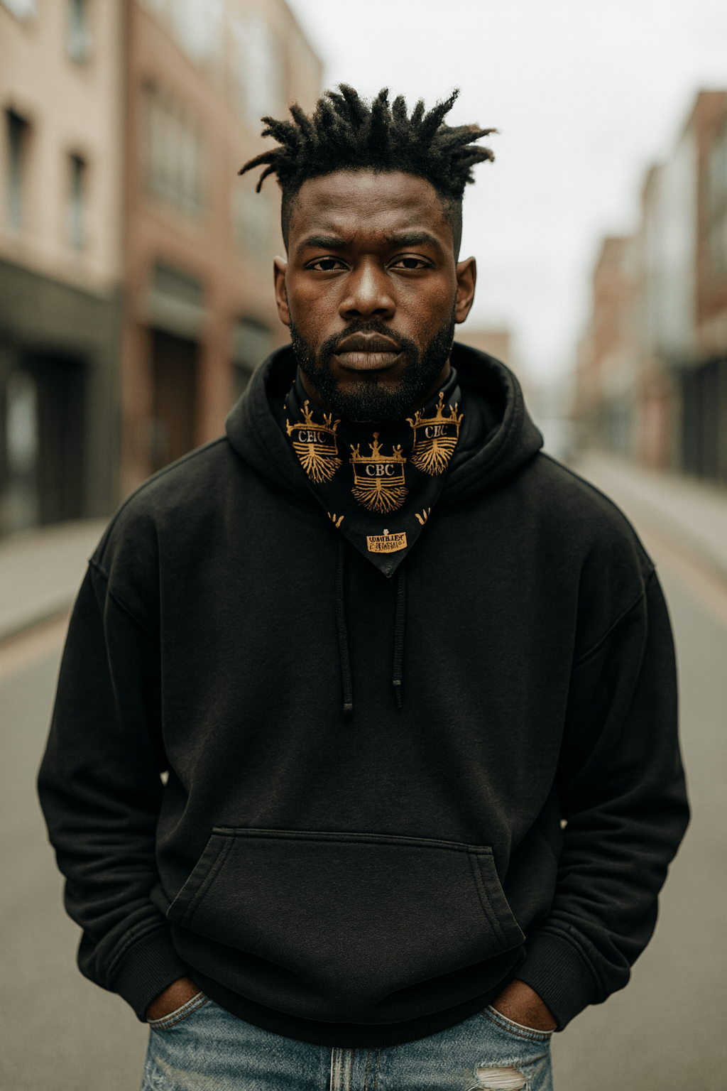 CBC (Black) Bandana - branded streetwear item