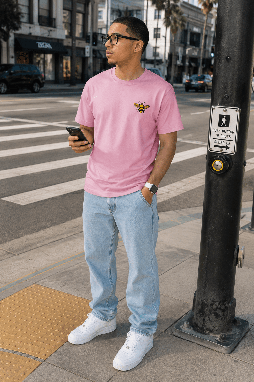 MHA Bee Classic Tee – Signature Edition lifestyle product image featuring MHA design and brand styling.