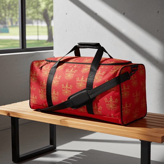 CBC Luxury Duffle Bag – Red Crown Edition lifestyle product image featuring CBC design and brand styling. 