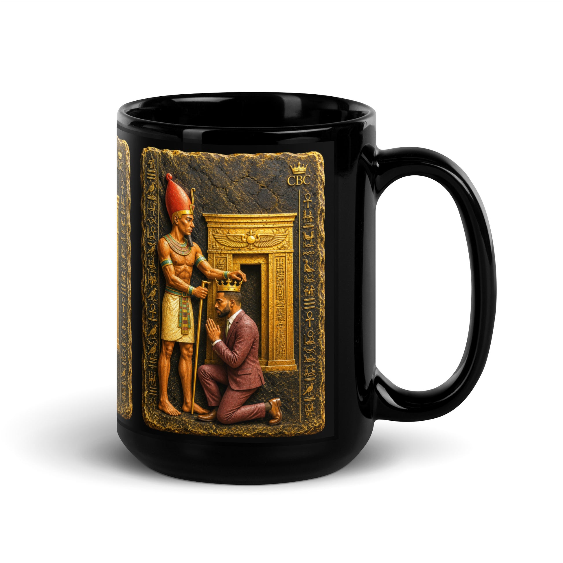 CBC The Crowning Mug featuring the Crowned by Culture design on a glossy ceramic lifestyle mug.