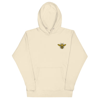 Unisex MHA Bee Classic Hoodie featuring the signature bee logo on the front.