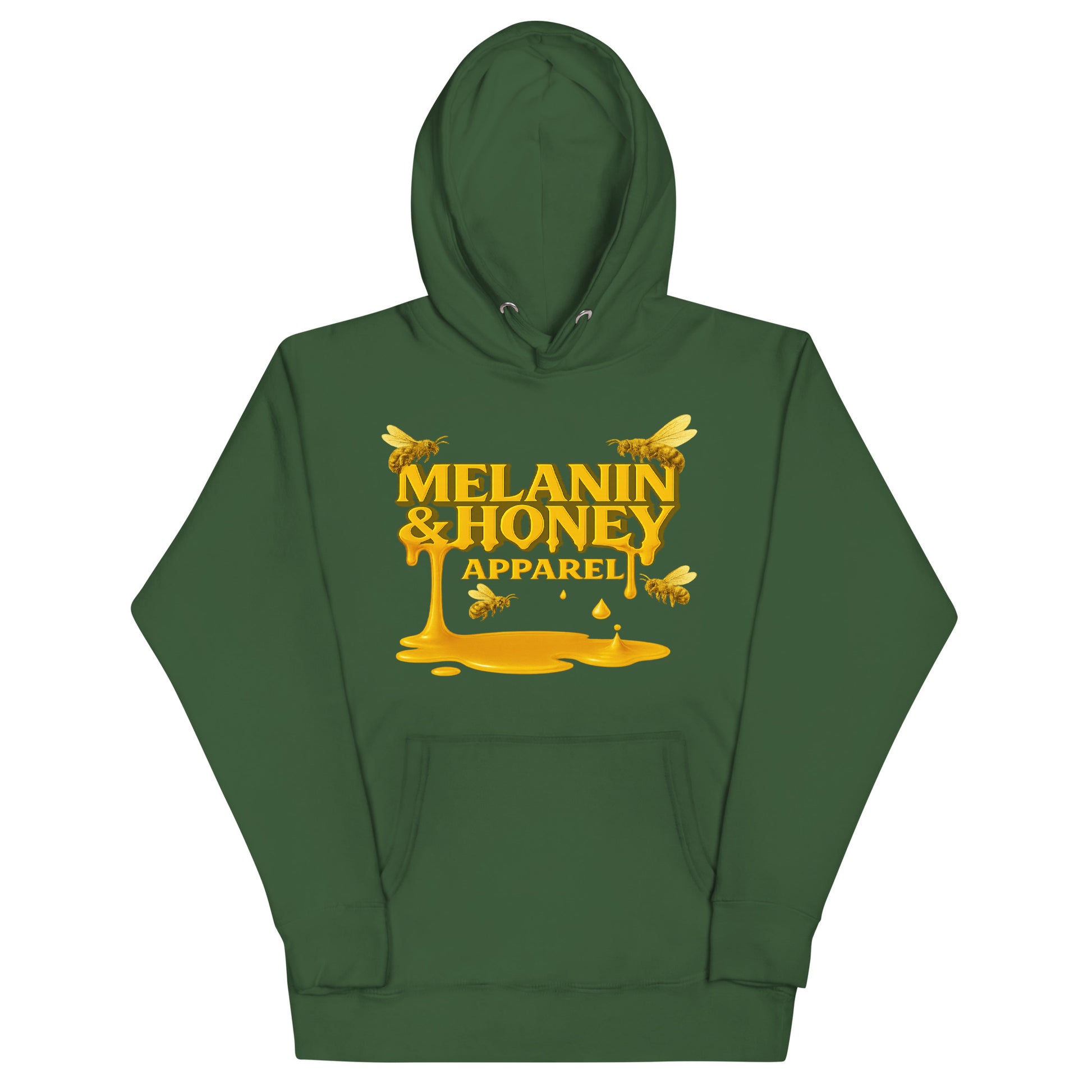 MHA Honey Drip Premium Hoodie Unisex with gold drip logo on black background