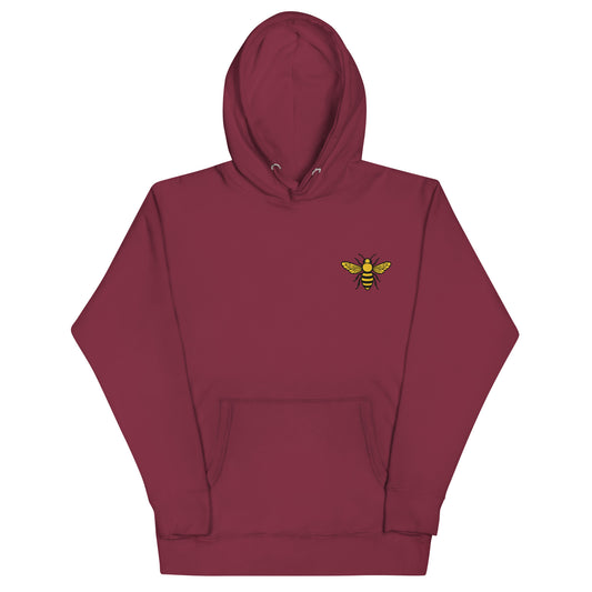 MHA Bee Classic Hoodie with small bee emblem printed on the chest.