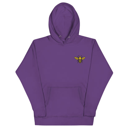 MHA Bee Classic Hoodie with small bee emblem printed on the chest.