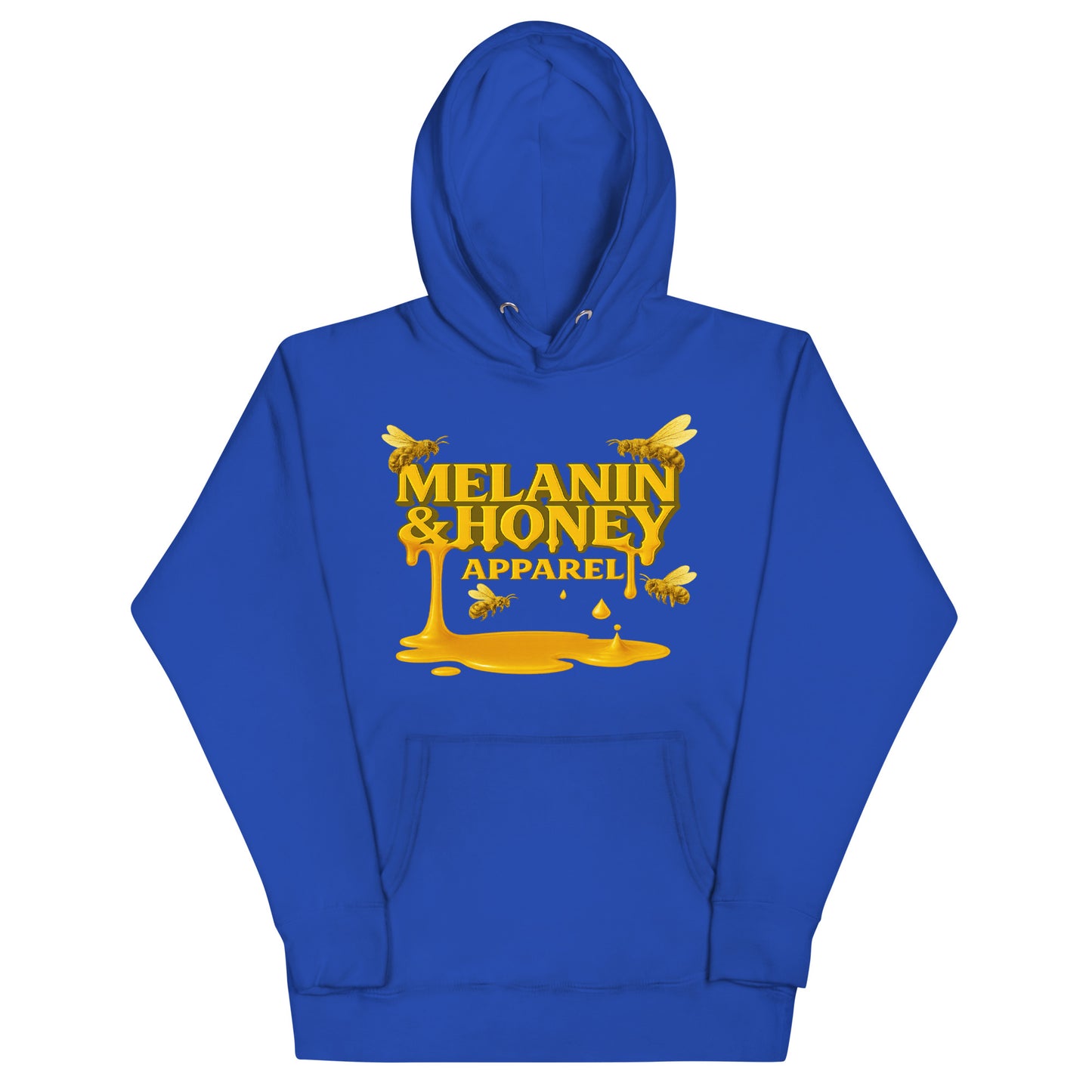MHA Honey Drip Premium Hoodie Unisex with gold drip logo on black background