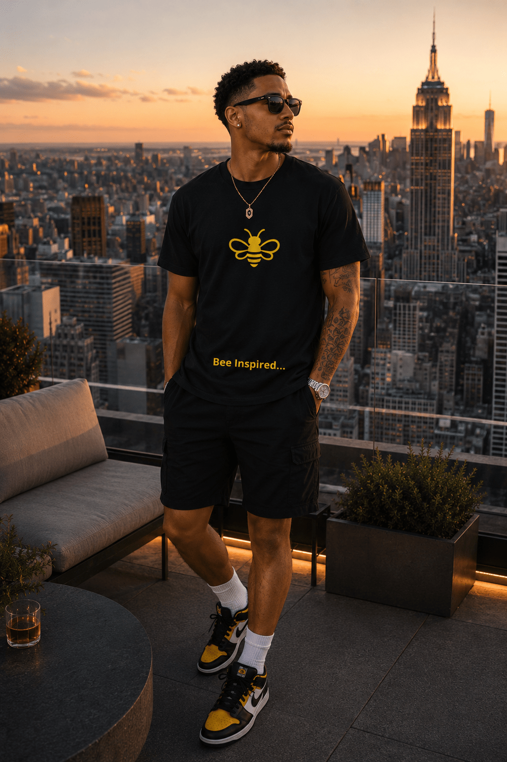 MHA Bee Inspired T-Shirt featuring the signature Honey Bee design in a premium lifestyle look.