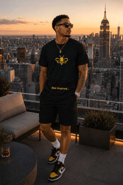 MHA Bee Inspired T-Shirt featuring the signature Honey Bee design in a premium lifestyle look.