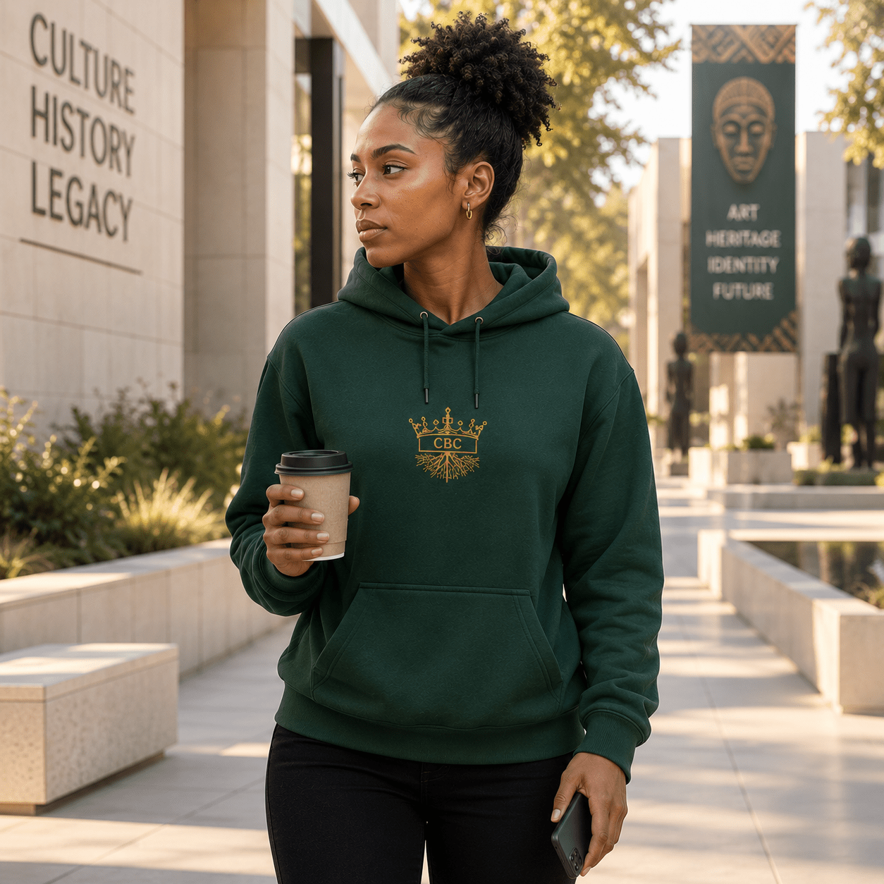 CBC (EMB) Hoodie (Royal Roots) lifestyle product image featuring CBC design and brand styling.