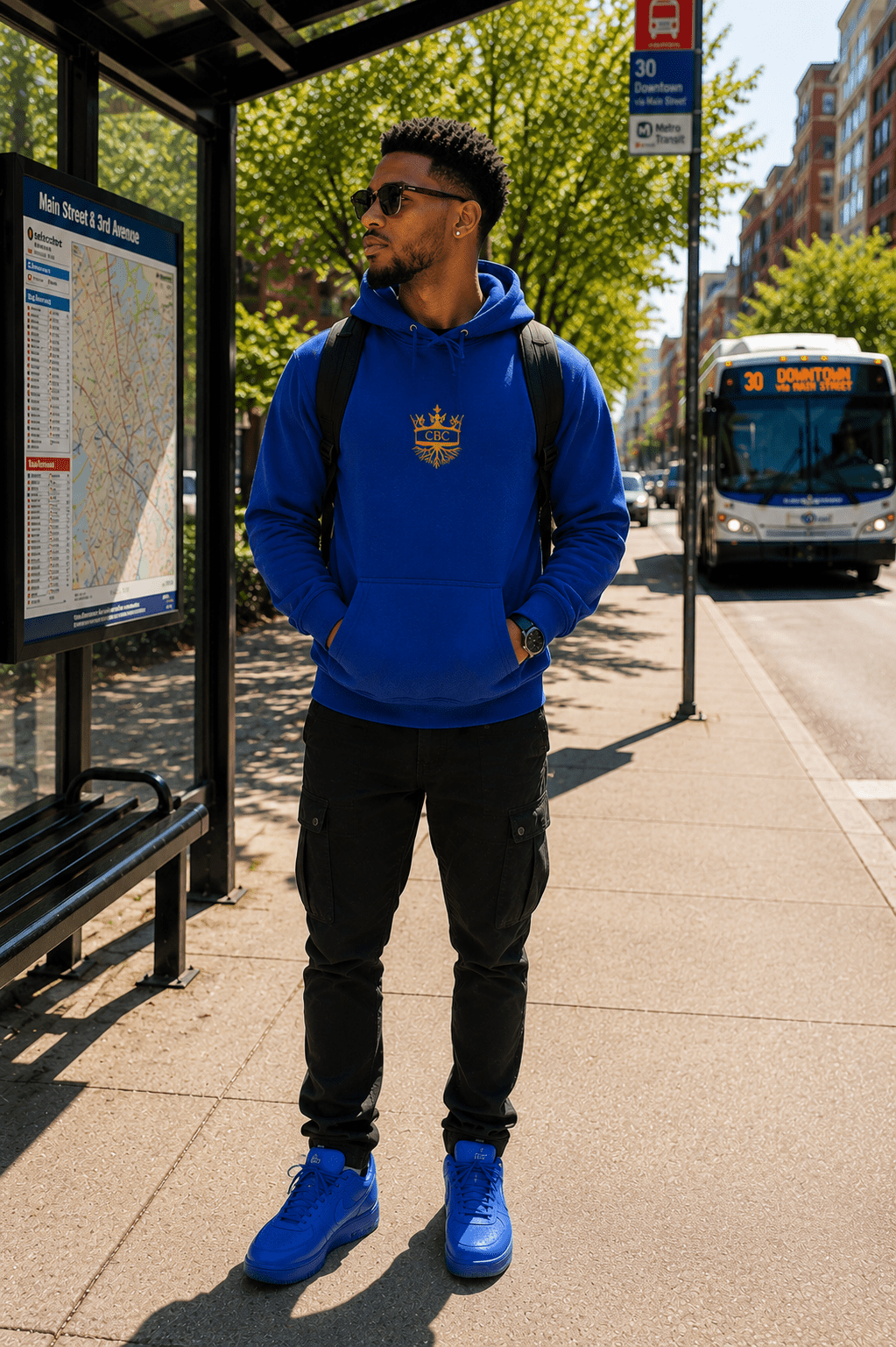 CBC (EMB) Hoodie (Royal Roots) lifestyle product image featuring CBC design and brand styling.