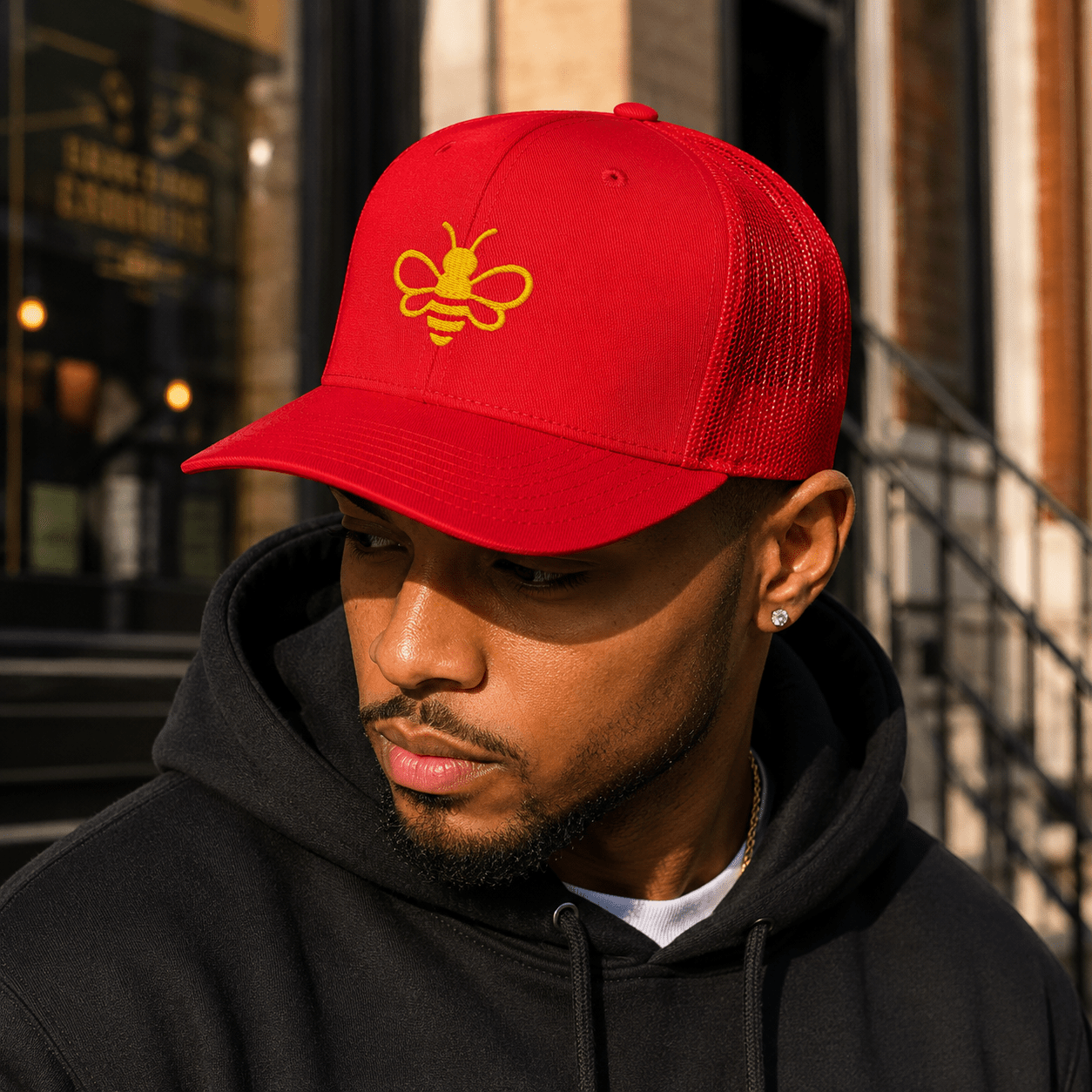 MHA Signature Snapback featuring the iconic Honey Bee design in a premium lifestyle look.