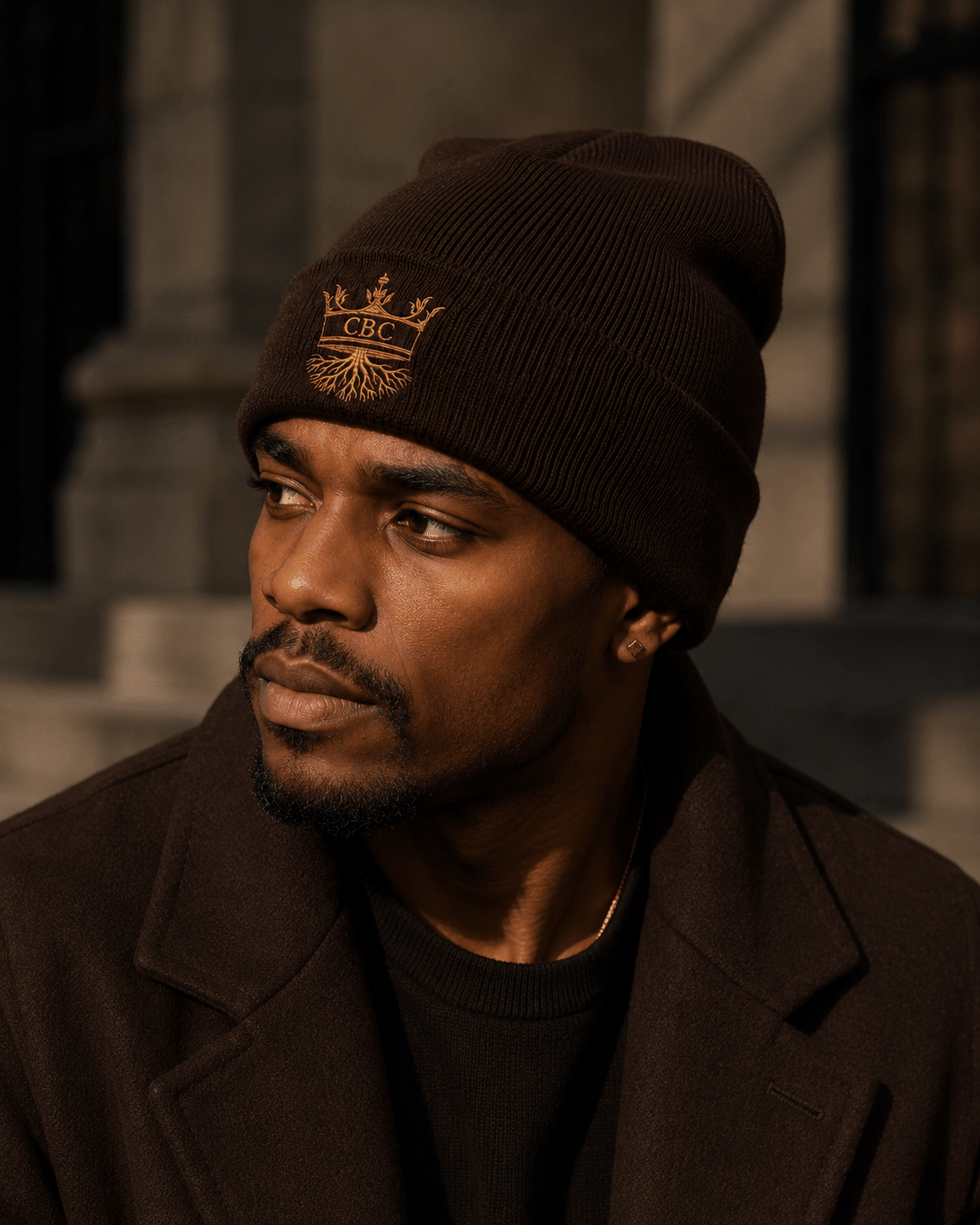 CBC EMB Cuffed Beanie – Premium Edition featuring CBC embroidery in a premium lifestyle look.
