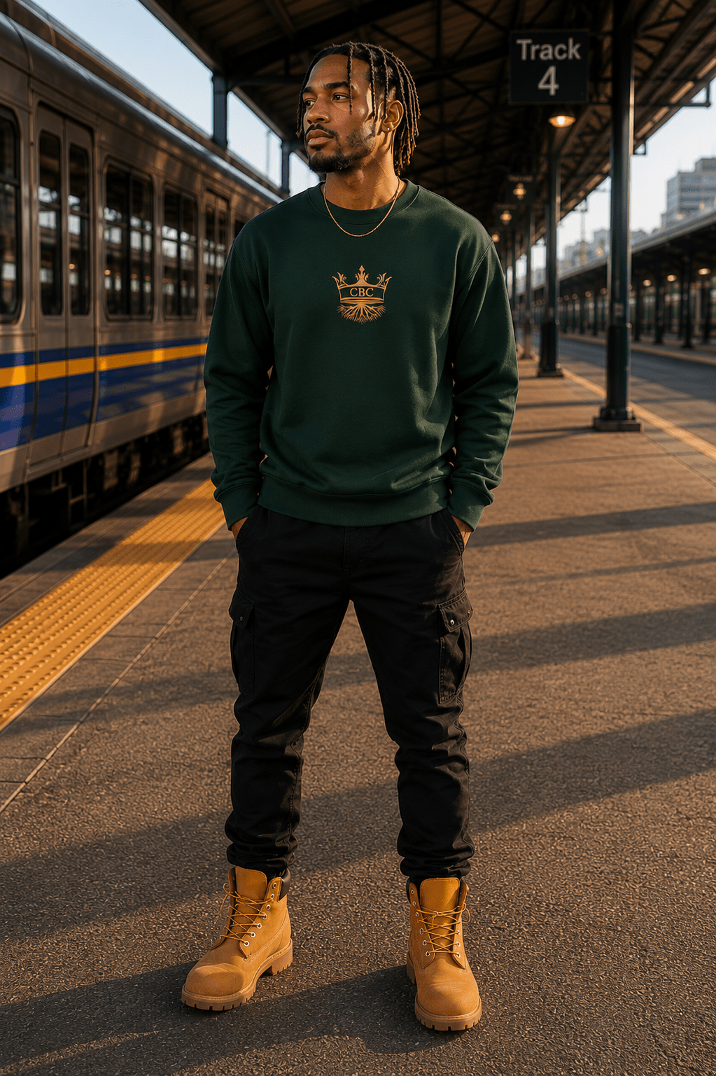 CBC (EMB) Sweatshirt (Royal Roots) lifestyle product image featuring CBC design and brand styling.