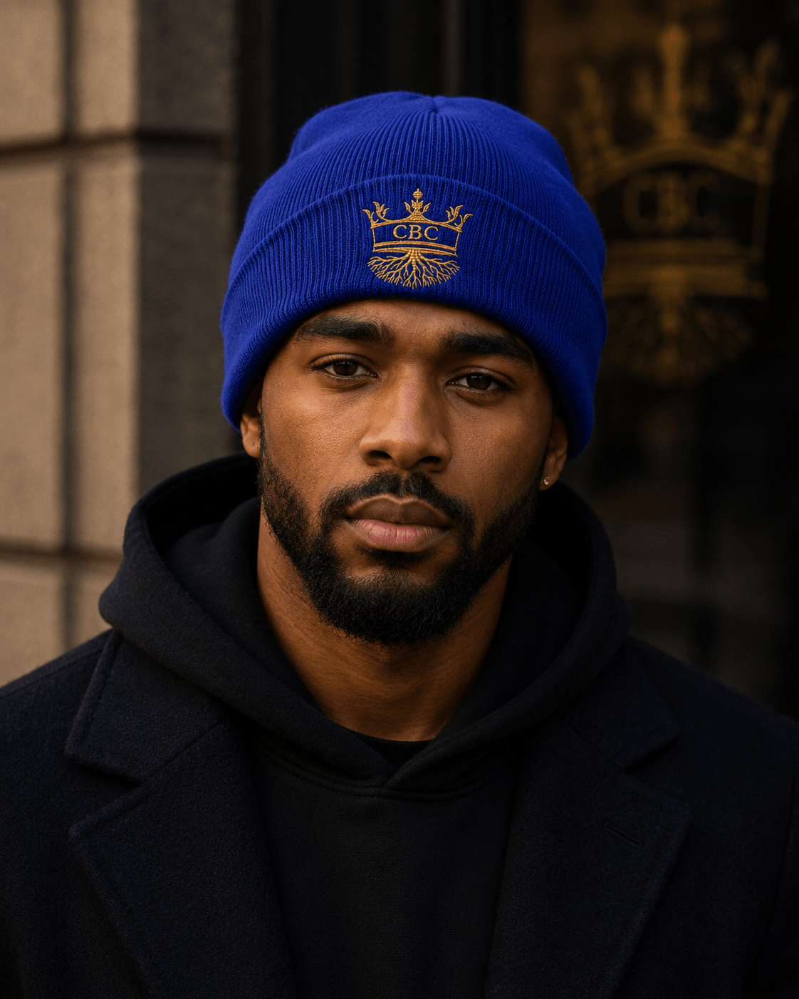 CBC EMB Cuffed Beanie – Premium Edition featuring CBC embroidery in a premium lifestyle look.
