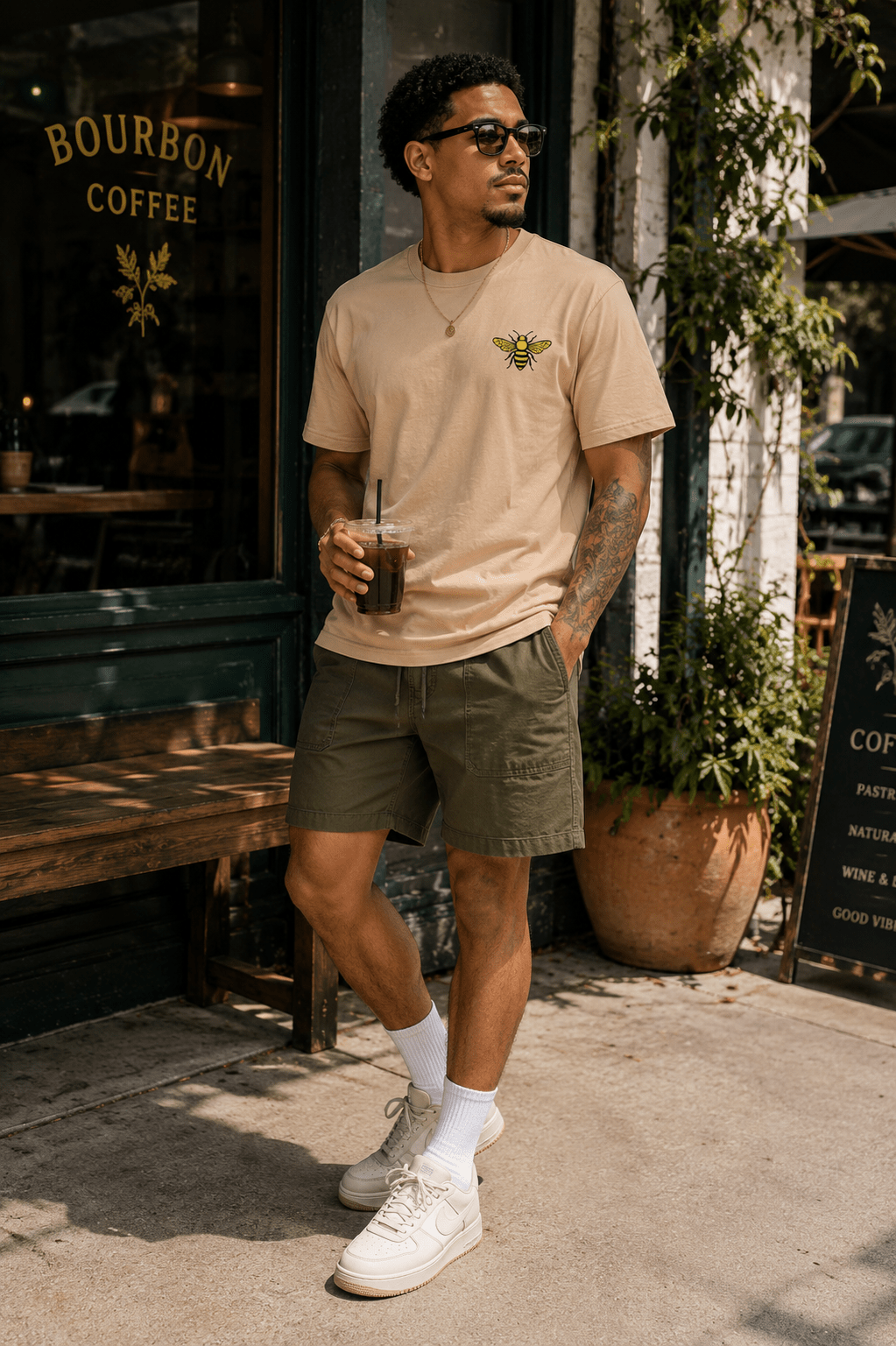 MHA Bee Classic Tee – Signature Edition lifestyle product image featuring MHA design and brand styling.
