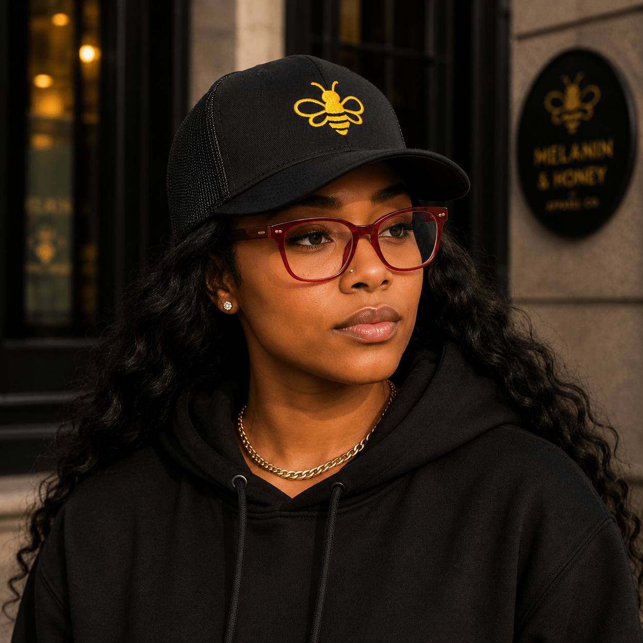 MHA Signature Snapback featuring the iconic Honey Bee design in a premium lifestyle look.