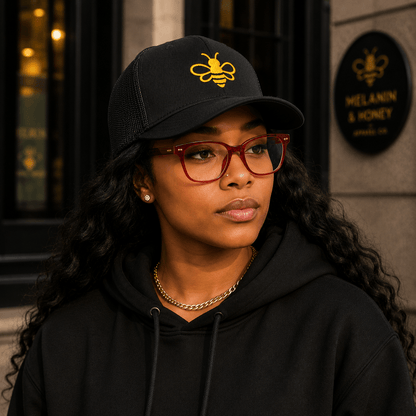 MHA Signature Snapback featuring the iconic Honey Bee design in a premium lifestyle look.