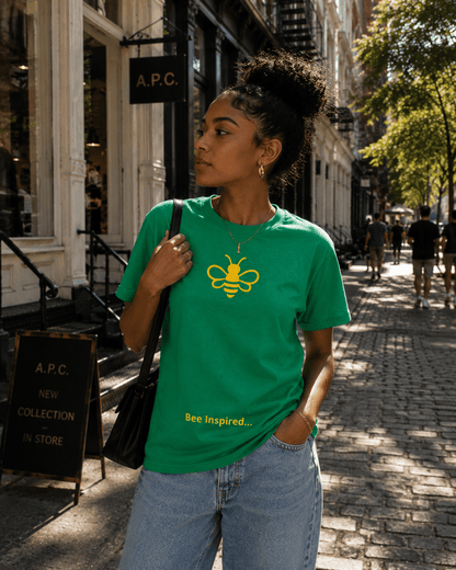 MHA Bee Inspired T-Shirt featuring the signature Honey Bee design in a premium lifestyle look.