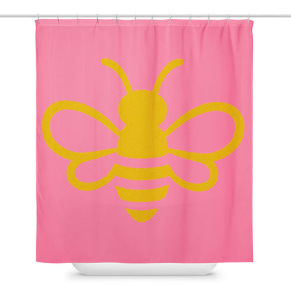 MHA Bee Inspired Shower (Pink) Curtain – branded streetwear item