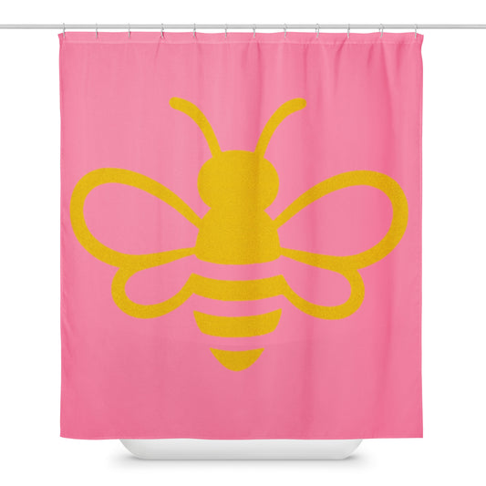 MHA Bee Inspired Shower (Pink) Curtain – branded streetwear item