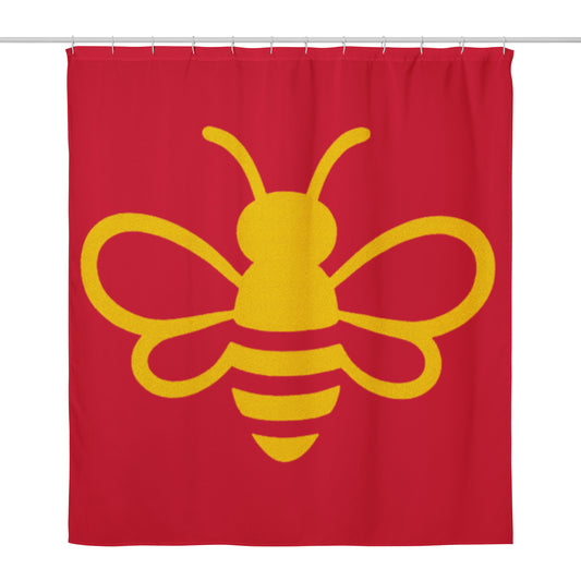 MHA Bee Inspired Shower (Red) Curtain – branded streetwear item