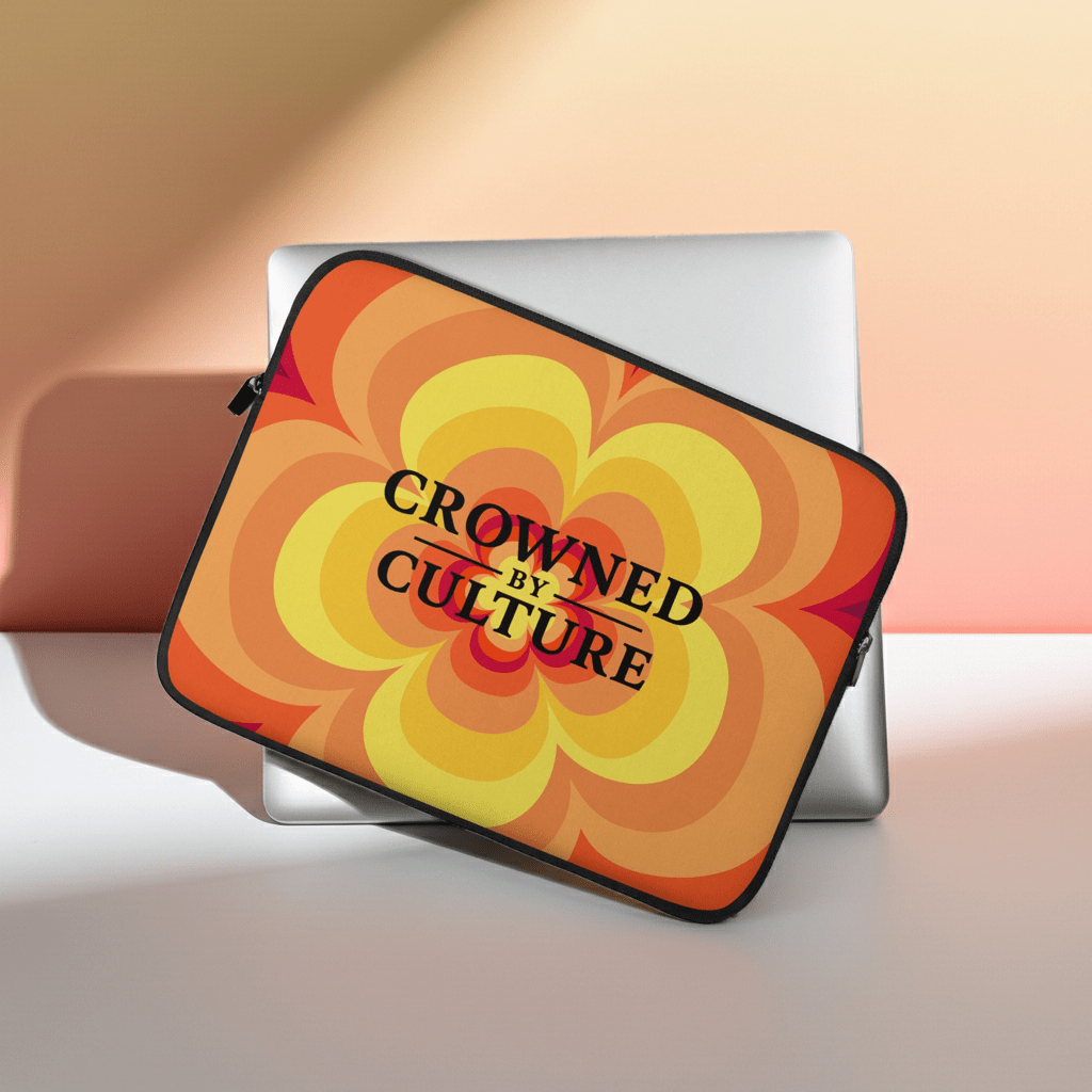 CBC Laptop Sleeve – Culture Burst Edition lifestyle product image featuring CBC design and brand styling. 