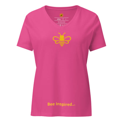 MHA Bee Inspired Women's V-Neck T-shirt – branded streetwear item